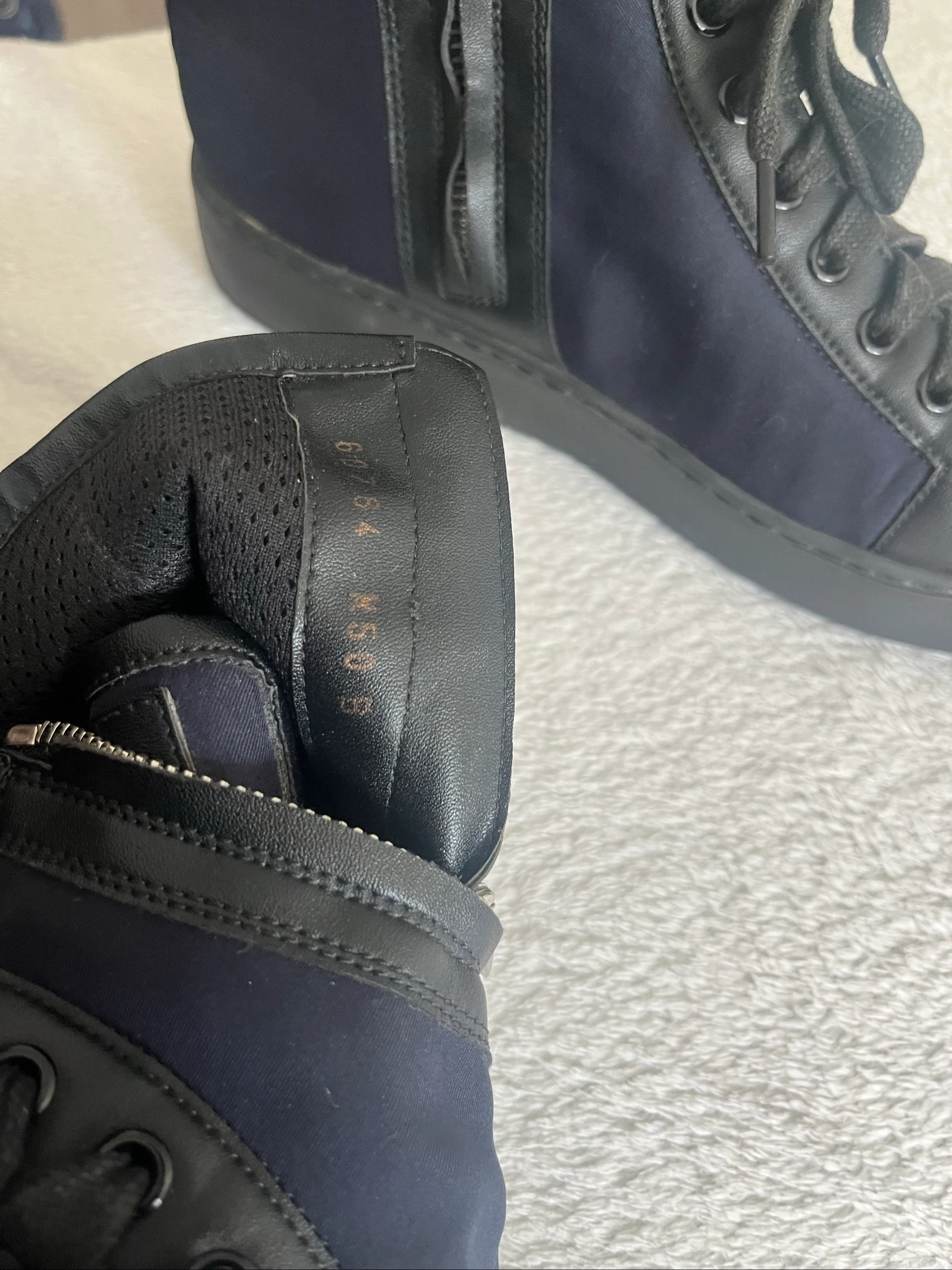 Heren marineblauwe basket santoni – photo 7